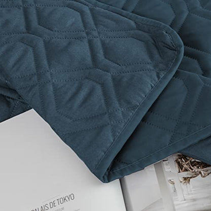 Ameritex Waterproof Blanket Reversible Dog Bed Cover Pet Blanket for Furniture Bed Couch Sofa - color: Navyblue, size: 30x53 Inch (Pack of 1)