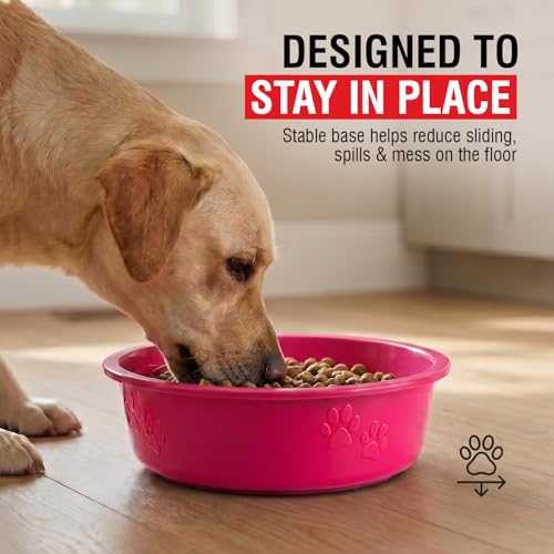 Loving Pets Dolce Luminoso Dog Bowl, Large, Pink - color: Pink, size: Large