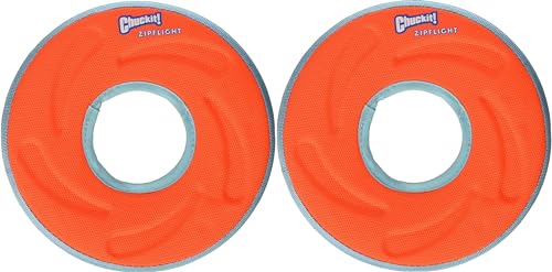 Chuckit 18100 Medium Chuckit! Zipflight Frisbee Dog Toy, Colors May Vary - Pack of 2 - size: Pack of 2