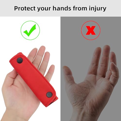 2PCS Dog Leash Grip Handle Sleeve - Leash Wrap - Soft Velvet & Polyester Mesh Ensure Comfortable Grip - Dog Leashes/Box/Bag Handle Cover Protection Pads(Red) - color: Red