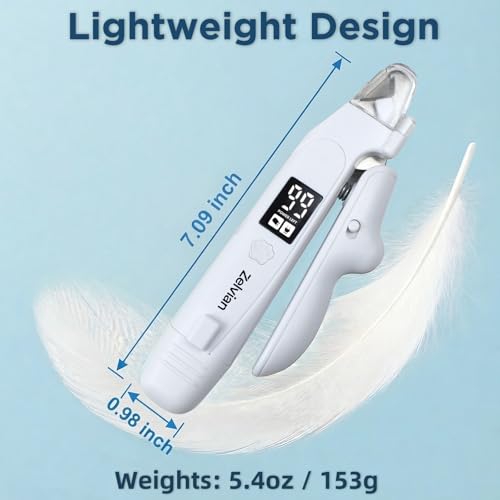 2-in-1 Dog & Cat Nail Clipper and Grinder with LED Light, Low-Noise Electric Pet Nail Trimmer, Safety Lock & Nail Catcher, USB-C Rechargeable, 3 Grinding Ports for Cats & Small to Medium Dogs