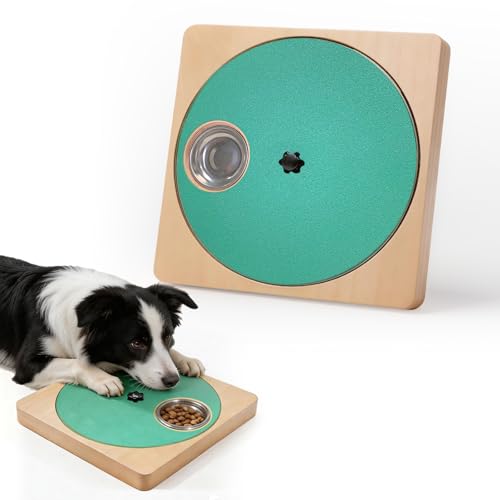 Dog Nail Scratch Board with Treat Box, 3-in-1 Wooden Dog Scratch Board for Nails, Adjustable Interactive Dog Nail File Toy for Stress-Free Grooming, Slow Feeder Puzzle Toy for Dogs