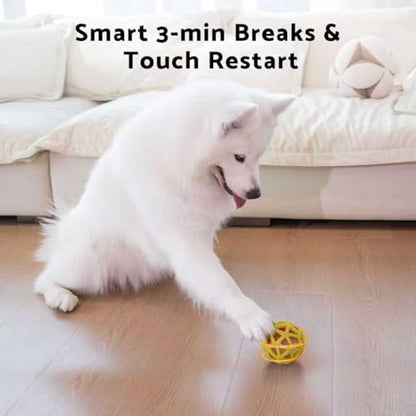 seagi Interactive Dog Toys – Durable Automatic Bouncing & Vibrating Interactive Dog Ball for Smart Play, Motion-Activated Moving Dog Toy for Small/Medium/Large Dogs,USB Rechargeable (Yellow) - color: Yellow