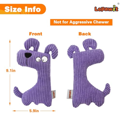 Squeaky Dog Toys, Cute Plush Toy for Dogs Indoor Play, Interactive Dog Toys with Non-Shedding Material for Small and Medium Dogs - Dog - style: B-Dog