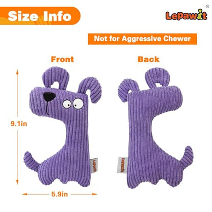 Squeaky Dog Toys, Cute Plush Toy for Dogs Indoor Play, Interactive Dog Toys with Non-Shedding Material for Small and Medium Dogs - Dog - style: B-Dog