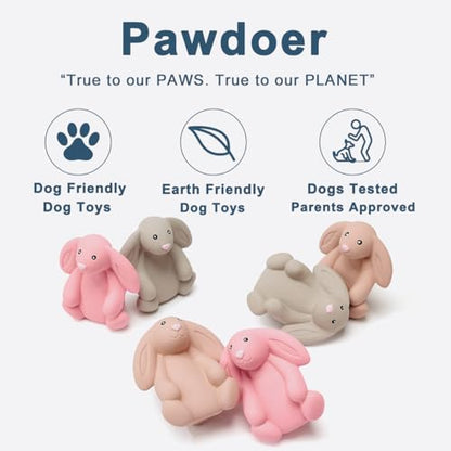 Squeaky Dog Toys for Medium Dogs, Soft Latex Bunny Squeaky Dog Ball, Cute Funny Squeak Rabbit Pet Toys - color: Rabbit - 3 Pack, size: Medium