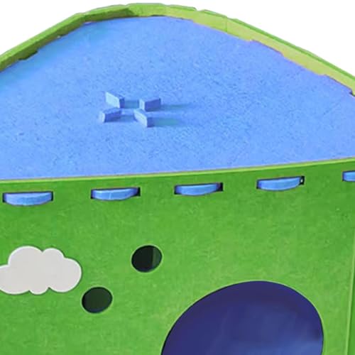 Felt Cat House Hideaway Sturdy Furniture Protector Pet Sleeping Bed Grinding Claw Cozy Portable Practical Cat Bed Cave- Green - color: Green