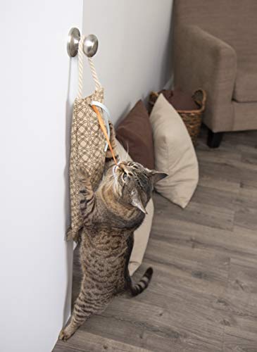 Petlinks Claw Kicker Hanging Scratch Pillow Cat Toy - Brown, One Size - color: Claw Kicker