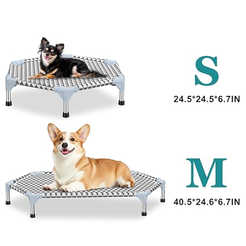 Kuntrust Elevated Outdoor Dog Bed (6 Sided Small, Triangle) - size: 6 sided Small