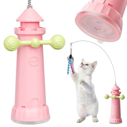 Sedioso Interactive Cat Toy, Suction Cup Cat Wand Toy with 2 Play Modes, Self-Play Enrichment Cat Toy, Indoor Boredom Relief & Exercise for Cats