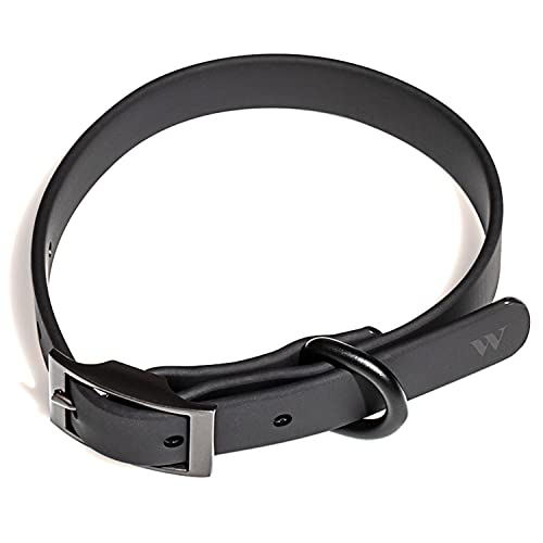 Wild One Dog Collar, Easy-Clean, All Weather Flex-Poly Strap with Metal, Durable, Dirt and Odor Resistant (Black, XS) - color: Black, size: XS