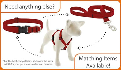 LupinePet Waterproof Splash Dog Collar, Brick Red, 1-inch Wide, adjusts 12-20", Made with BioThane - color: Brick Red, size: Medium: Adjusts from 12 to 20 in, 1-in wide
