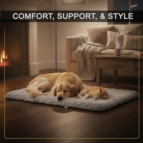 Dog Bed, pet beds (Large) - Premium Quality, Dog Bed, Washable & Portable, Multiple Sizes, Stylish Design, Removable Cover, Size Large(29.53 X 19.69 X 3.14) inch - size: Large