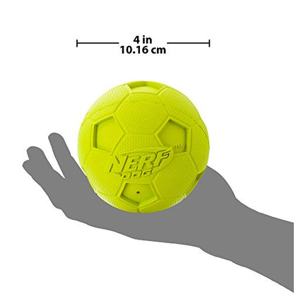 Nerf Dog 4in Soccer Squeak Ball Green, Dog Toy, Model Number: 2172 - color: Green, size: 4-inches