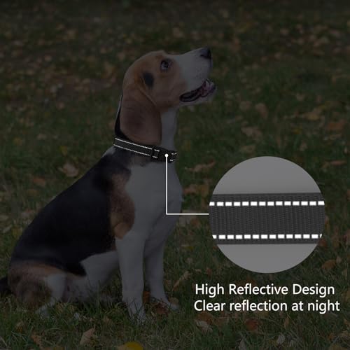 Reflective Dog Collar Padded with Soft Neoprene Breathable Quick Release Basic Dog Collars for Puppy Small Dogs Girl Boy Black - color: Black, size: S:width 5/8"neck 10.5-16"