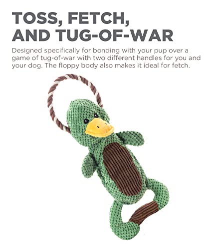 Outward Hound Scrunch Bunch Duck Interactive Plush Squeaky Dog Tug Toy - color: Scrunch Bunch Duck