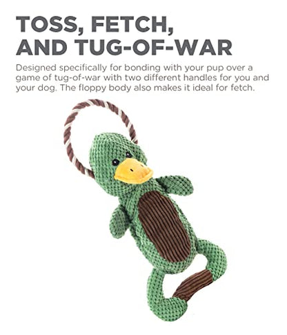 Outward Hound Scrunch Bunch Duck Interactive Plush Squeaky Dog Tug Toy - color: Scrunch Bunch Duck
