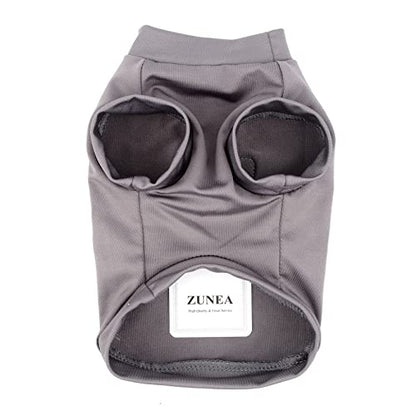 Zunea Small Dogs Shirts Quick Dry Summer T-Shirts Cooling Puppy Clothes Soft Sleeveless Vest Tank Top Breathable Stretchy Pet Girls Boys Chihuahua Apparel Sun Protection for Hot Weather Darkgray M - color: darkgray, size: M