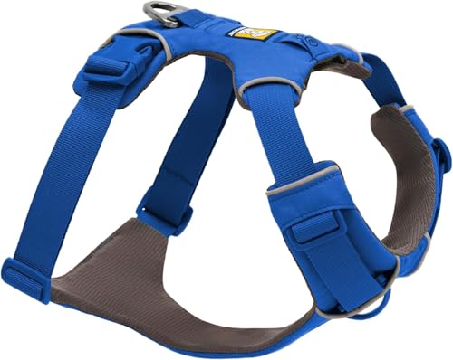 Ruffwear, Front Range Dog Harness, Reflective Soft Padded Everyday Harness with Dual Leash Clips, Adjustable and Lightweight Fit for Training or Walking for All Dogs, Blue Pool, X-Small - color: Blue Pool, size: X-Small