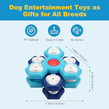 Dog Slow Feeder - Interactive Dog Food Puzzle Toy, Treat Maze Game for Dogs & Cats, Mental Stimulation & Boredom Relief, Adjustable Difficulty Pet Enrichment Toy (Four Layers) - size: four layers