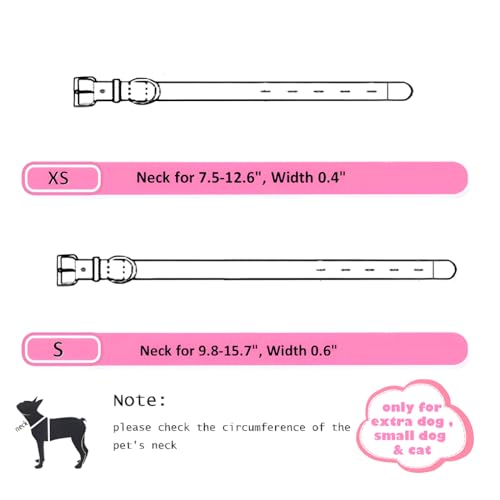 Green Xs Dog Collar with Bell, Kitten Bell Collar Small Puppy Collar Girl Lace Adjustable for XXS Xs Small Pet Dogs Cats Animal Litter Tiny Female, XSmall - color: Green, size: Neck 7.5-12.6"
