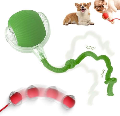 Interactive 2025 Upgraded Version Dog & Cat Toy, Intelligent Automatic Rolling Ball (Green) - color: Green