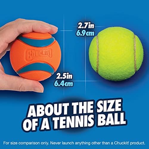 Chuckit! Ultra Ball Dog Toy with Chuckit! Cleaning Bucket, Bouncy Fetch Pet Toys For Dogs 20-60 lbs, Interactive Dog Toys, Durable Rubber, Size Medium, 2.5-inch Diameter, 8-Pack of Balls - size: Medium, style: Medium (8 Pack Bucket)