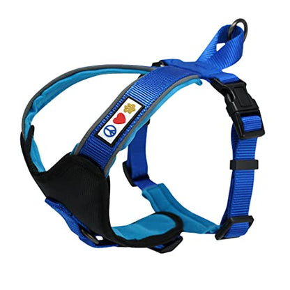Pawtitas Reflective Padded Dog Harness for X-Small Dogs – Adjustable Puppy Step-in Vest | Fits Chest 14–18 in | No Pull Training Harness | XS | Blue - color: Blue, size: X-Small (Pack of 1)