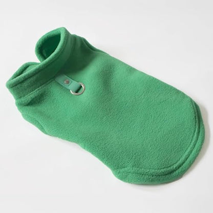 JACKO & CO - Fleece Vest Dog Sweater with Leash Ring - Soft, Warm & Lightweight Pullover Coat for Small & Medium Dogs, Puppies & Cats - Cozy Fall/Winter/Spring Pet Jacket (Green, X-Small 2-4lbs) - color: Green, size: XS (2-4lbs)