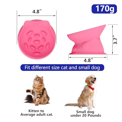 Slow Feed Cat Bowl, Elevated Cat Food Dish with Tilted Design, Dual-Use for Dry and Wet Food, Anti-Vomit, Anti-Choking, Easy to Clean - color: Pink, size: Medium