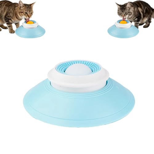 Slow Feeder Cat Bowl, Cat Food Bowl with Cat Lick Ball, Licking A Ball Add More Fun Bowl, Cat Slow Feeder Bowl, Slow Down Eating Speed and Add More Fun for Your Cats. - color: W*1PC