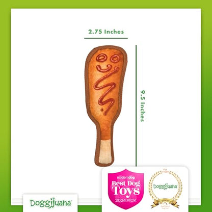 Doggijuana Cafe Combo Refillable Juananip Toy Bundle | Grilled Cheese & Corn Dog | Funny Dog Toy Plush with Catnip and Refill | Interactive Chew for Play - style: Grilled Cheese & Corn Dog