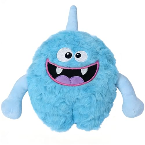 Plush Squeaky Dog Toy, Crinkle Stuffed Dog Toy Keep Them Busy Tug of War Birthday Dog Chew Toy for Small Medium Large Dogs (Light Blue) - color: Light Blue