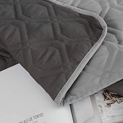 Ameritex Waterproof Dog Bed Cover Pet Blanket for Furniture Bed Couch Sofa Reversible - color: Grey+dark Grey, size: 52x82 Inch (Pack of 1)