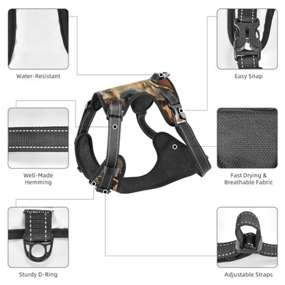 Warthogs Large Dog Harness Soft Padded Adjustable Dog Vest, Reflective Harness with Easy Control Handle - size: Medium