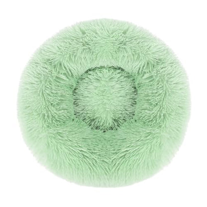 otoez Kitten & Puppy Extra Small XS Round Dog & Cat Anti Anxiety Plush Pet Calming Donut Bed with Non-Slip Waterproof Bottom, Washable (15.7", Green) - color: Green, size: 15.7"