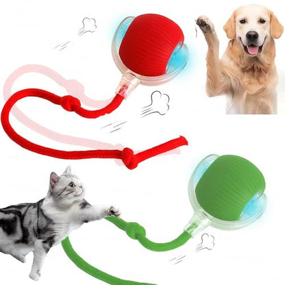 2 PCS Interactive Cat Toy Rolling Ball Chewie Viral Dog Ball, Smart Automatic Rolling Pet Balls,Automatic Moving Electric Cat Toy - color: Color1