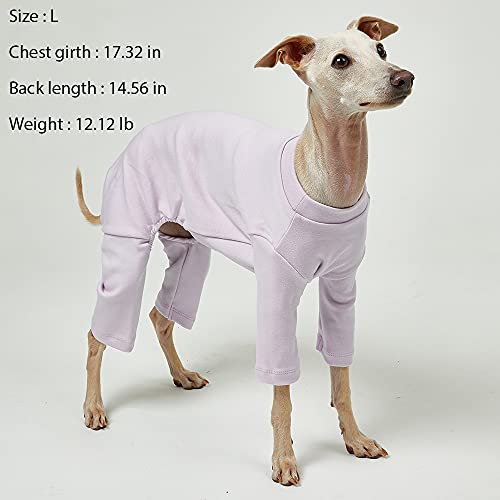 Basic Dog Pajamas Pastel Durable and Elastic Dog Onesie Apparel Outfits Doggie Jammies (X-Small, Purple) - color: Purple, size: X-Small