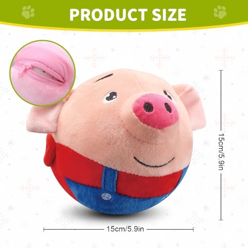 Active Moving Pet Plush Toy,Puppy Dog Toys to Keep Them Busy2026 New Small Dog Dog Squeak Toys,Interactive Dog Toys,Plush Toys for Dogs,Talking Moving Ball Toy (Lion) - color: Lion
