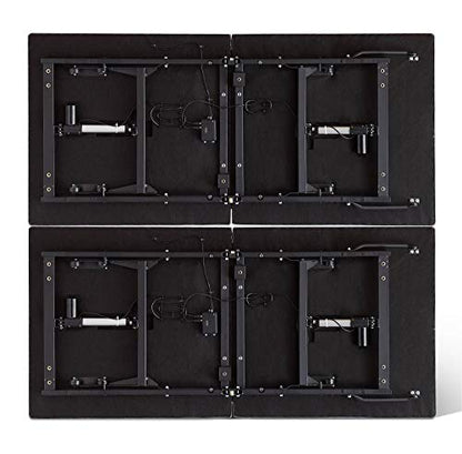 Lucid L150 Adjustable Base – Bed Frame with Head and Foot Incline – Wireless Remote Control – Premium Quiet Motor, Twin XL size, Charcoal - size: Twin XL, style: L150