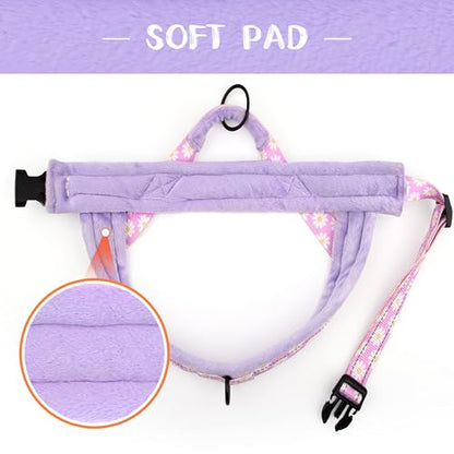 Didog No Pull Dog Harness with Soft Padded, Easy Walk Dog Harness with Quick Release Buckle, Adjustable & Reflective Pet Harness with Soft Padded for Small Medium Dogs (S:Chest 19-22", Purple) - color: Purple, size: S:Chest 19-22", Fit 15-25 lbs