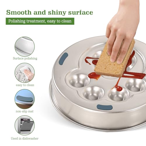 Stainless Steel Slow Feeder Dog Bowls – Non-Slip Metal Dog Bowl for Large & Medium Breeds, Puppy Puzzle Feeder – 2 Cup Capacity for Small to Big Pets – Durable Slow Feed Dog & Cat Food Dish with Mat - color: Paw With Mat