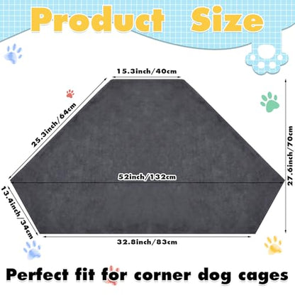 Fanfanwin 52 Inch Medium Waterproof Dog Crate Mat, Soft Plush Pet Blanket for Large Dogs, Non-Slip Crate Liner, Machine Washable (Only Mat) - size: 52 Inch