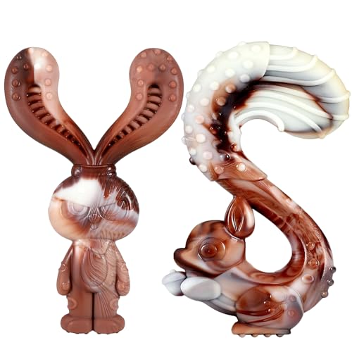 Indestructible Dog Toys for Aggressive Chewers, Tough and Durable Chew Toys for Large Medium Dogs, Interactive Dog Chew Toys to Keep Them Busy (C Rabbit+Squirrel) - color: C Rabbit+Squirrel