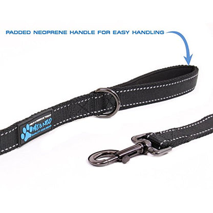 Max and Neo™ Reflective Nylon Dog Leash - We Donate a Leash to a Dog Rescue for Every Leash Sold (RED, 6 FT) - color: RED, size: 6 FT x 1" Wide