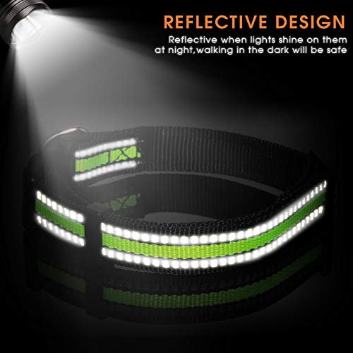 Weewooday 3 Pieces Reflective Dog Collar Nylon Adjustable Quick Release Pet Collars for Dogs(Large) - size: Large