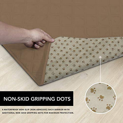 Easy-Going 100% Waterproof Dog Bed Cover, Non-Slip Pet Blanket for Furniture, Washable Couch Cover, Repleasement Sofa Cover (52X82 in,Camel) - color: Camel, size: 52x82 in