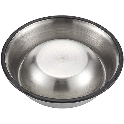 Juvale Stainless Steel Dog Bowls Set - Nonslip Dog Water Bowl Base - Dual Food & Water Pet Dishes - Dishwasher Safe Cat Dish - Pack of 2, 10 in Diameter
