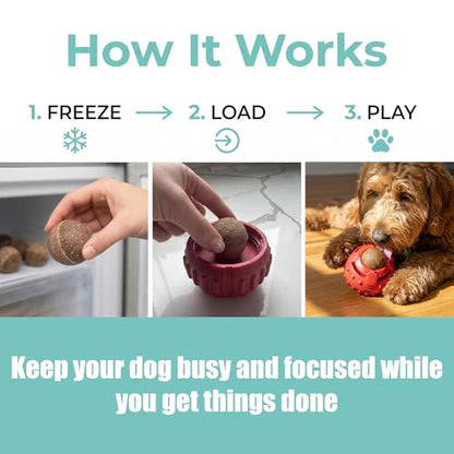 Fieldcrest Farms Nothin’ to Hide Collagen Ball Refills – 7 Pack Lickable Dog Treats for Seek-A-Treat Double Puzzle Ball, Low-Calorie, Freeze for Extended Play