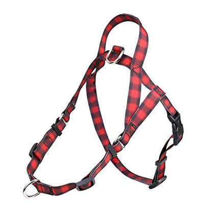 iChoue French Bulldog Harness and Leash Set Adjustable Locked Buckle with Handle for Frenchie Pug English Boston Terrier Dogs, Red Grid, Small - color: A Harness with Leash Red Grid, size: Small ( 5 - 25 lbs )